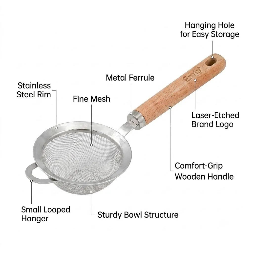 Strainer Fine Mesh  Stainless Steel 2