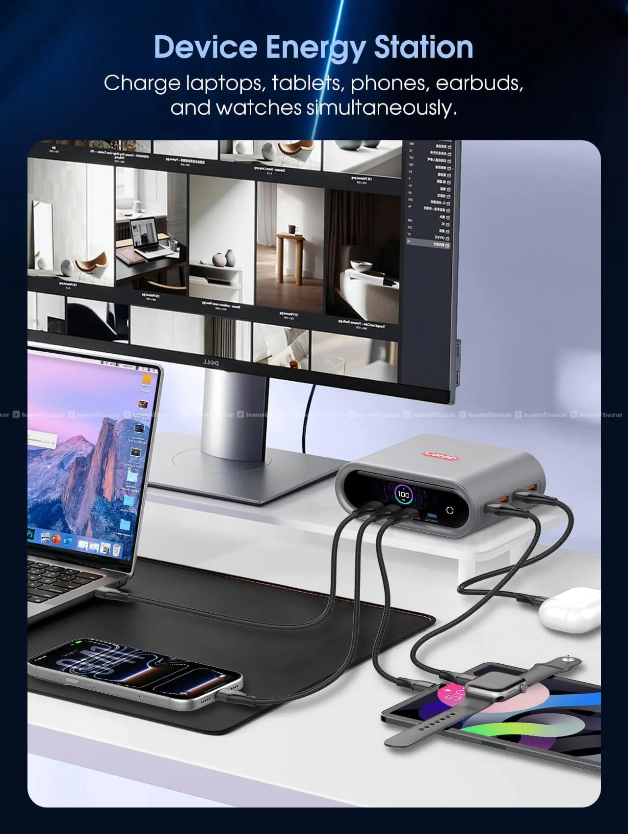LDNIO Q17 GaN 100W Super Fast Desktop Charger 2