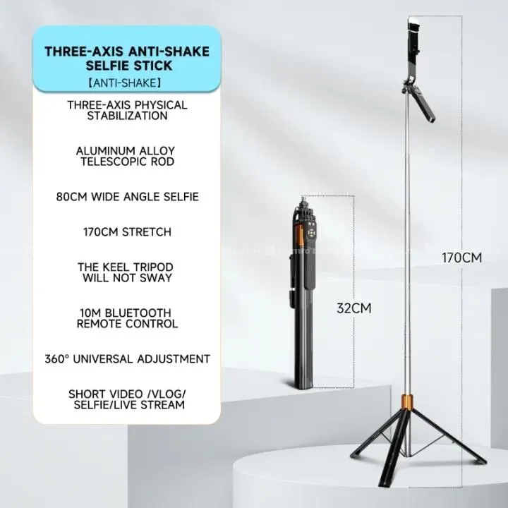 Neepho NP L6S Selfie Stick Tripod With Remote 3