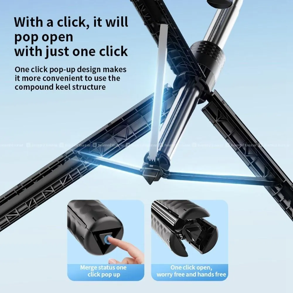 K50 1.9m Extendable Selfie Stick Tripod 3