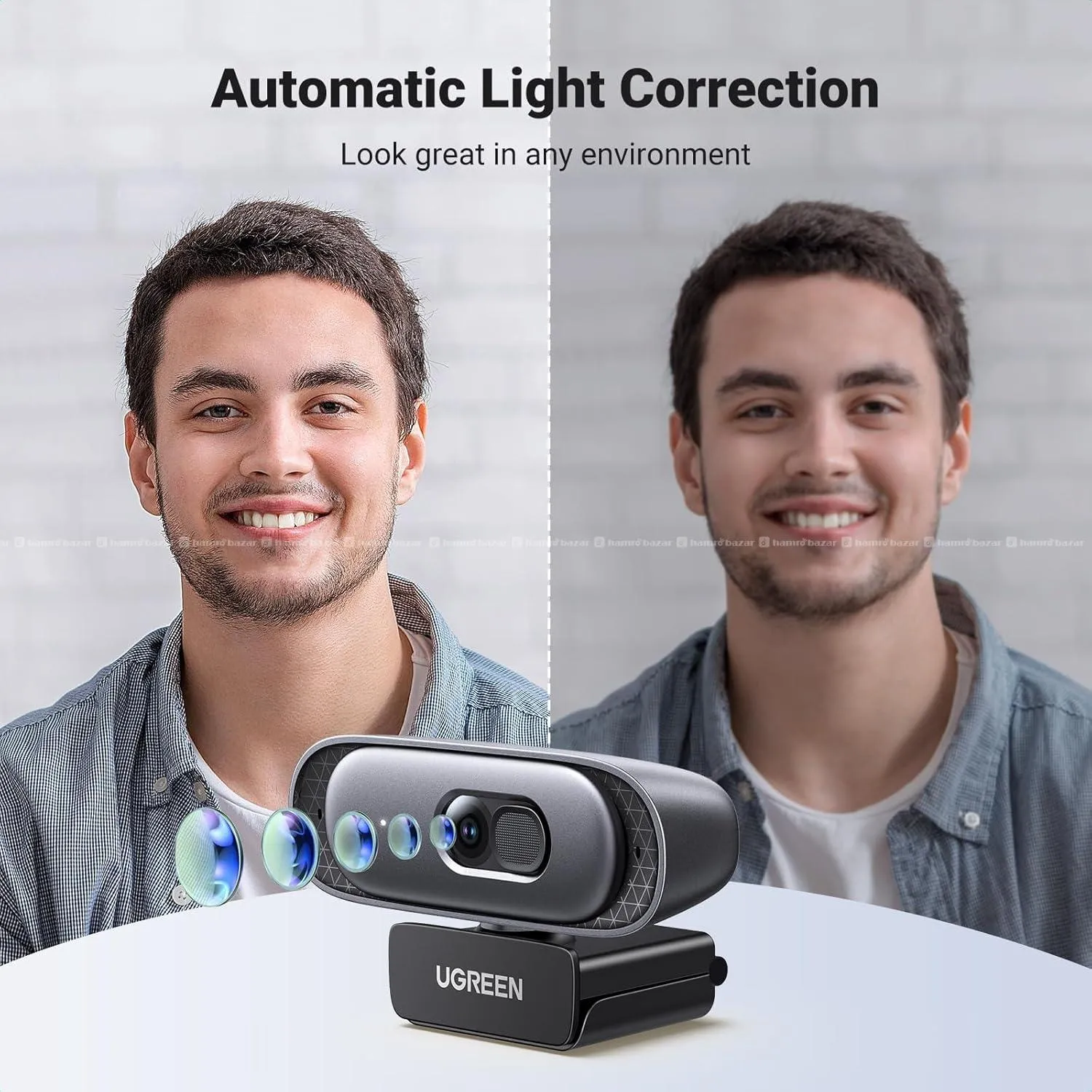 UGREEN 2K Webcam 1080P 60FPS USB Webcam 3