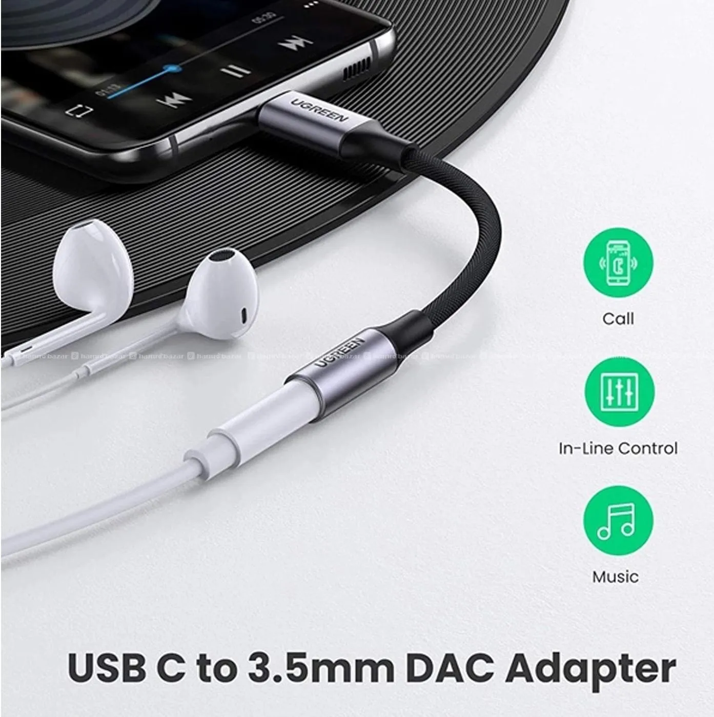 UGREEN 80154 USB Type-C to 3.5mm Audio Adapter 2