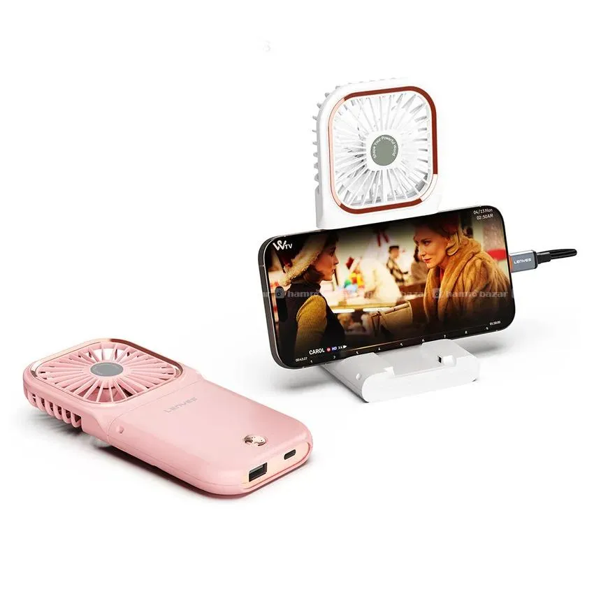 Portabe Fan with 3000mAh Power Bank & Phone Stand 8