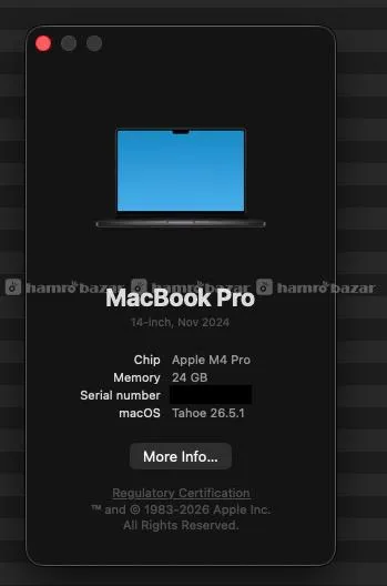 MacBook Pro M4 Pro 24GB/512GB/100% Battery Health 5