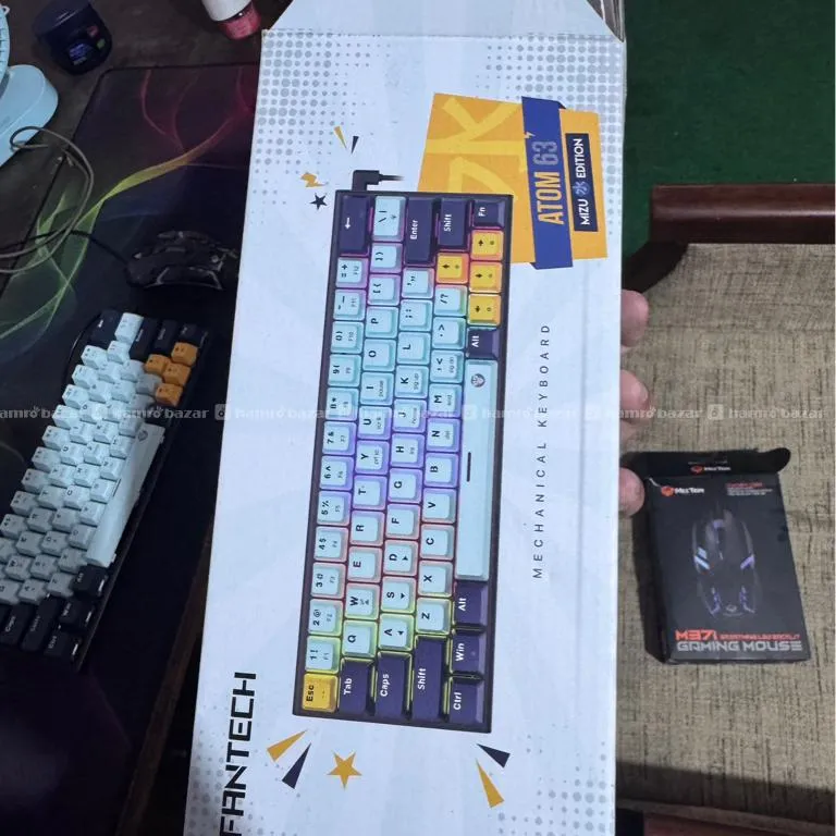 Mechanical Key Board Fantech And Gaming Mouse On S 3
