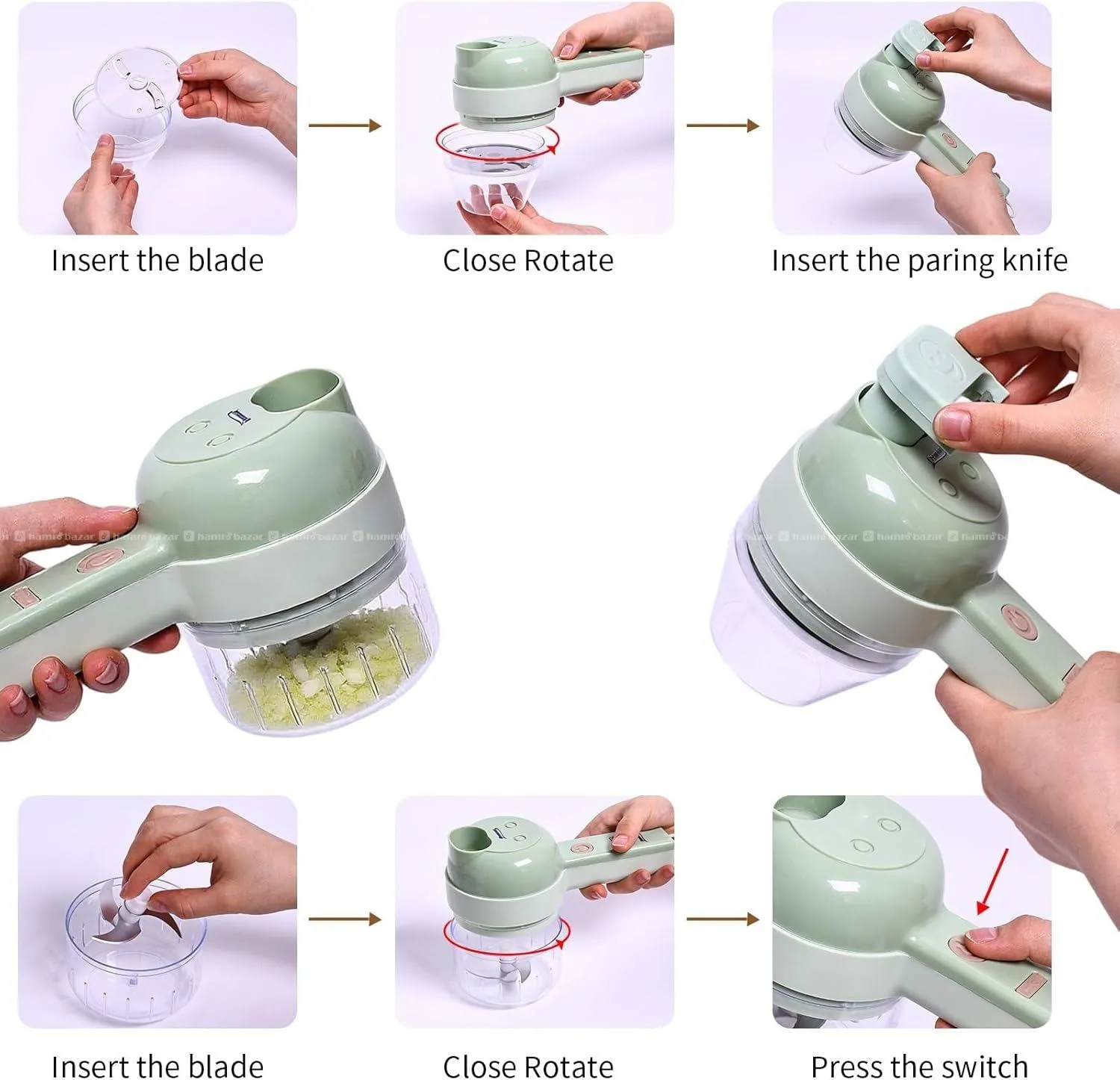 Vegetable Chopper 4-in-1 Electric 7