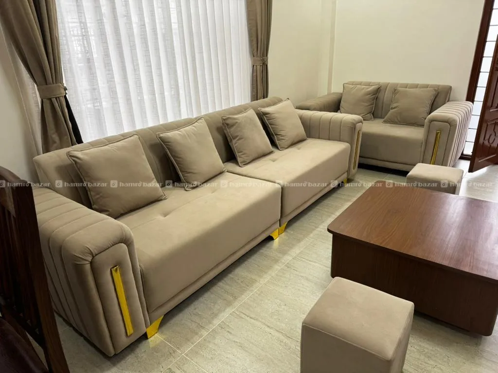 High-density (50) Sofa Set with Table And 2Stools 4