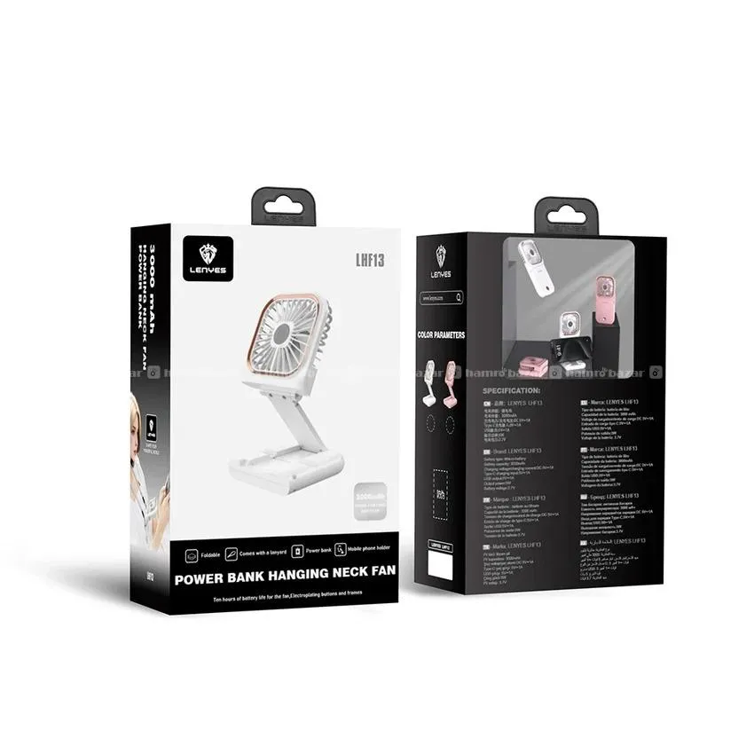 Portabe Fan with 3000mAh Power Bank & Phone Stand 3