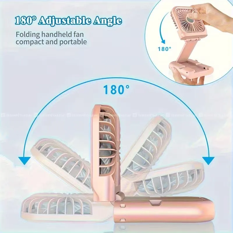 Portabe Fan with 3000mAh Power Bank & Phone Stand 4