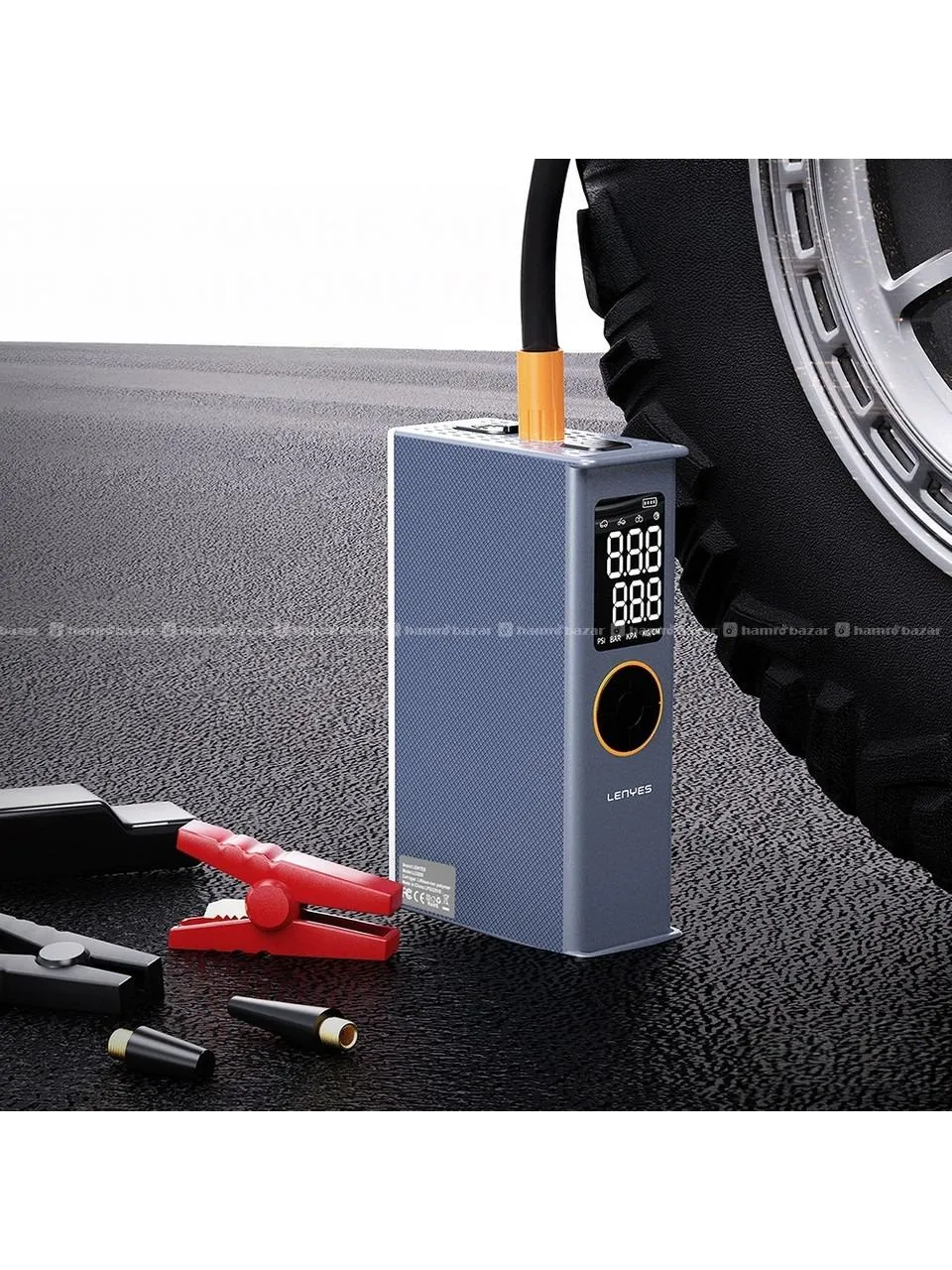 Jump Starter with Air Compressor 12V Car 4