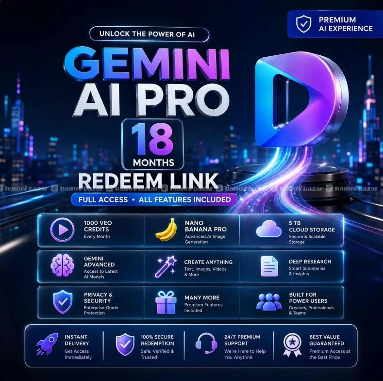 Gemini Pro 3.1. 18 months warranty + personal acc 2