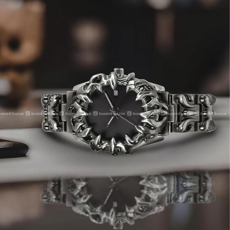Baramon gothic chrome heart watch 2