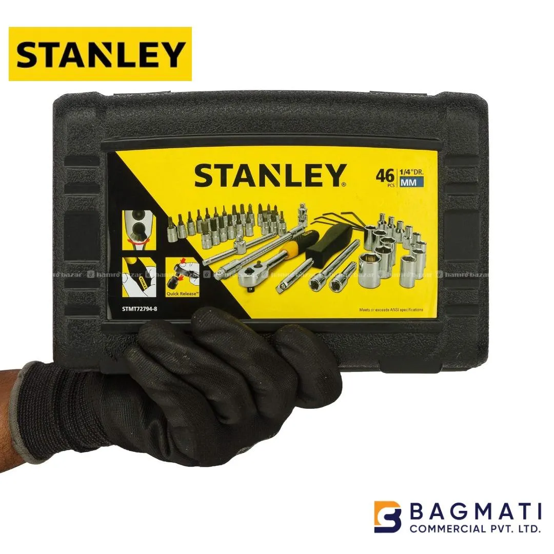 Stanley  Socket 1/4 Inch Sqdr 46 pcs Set 4