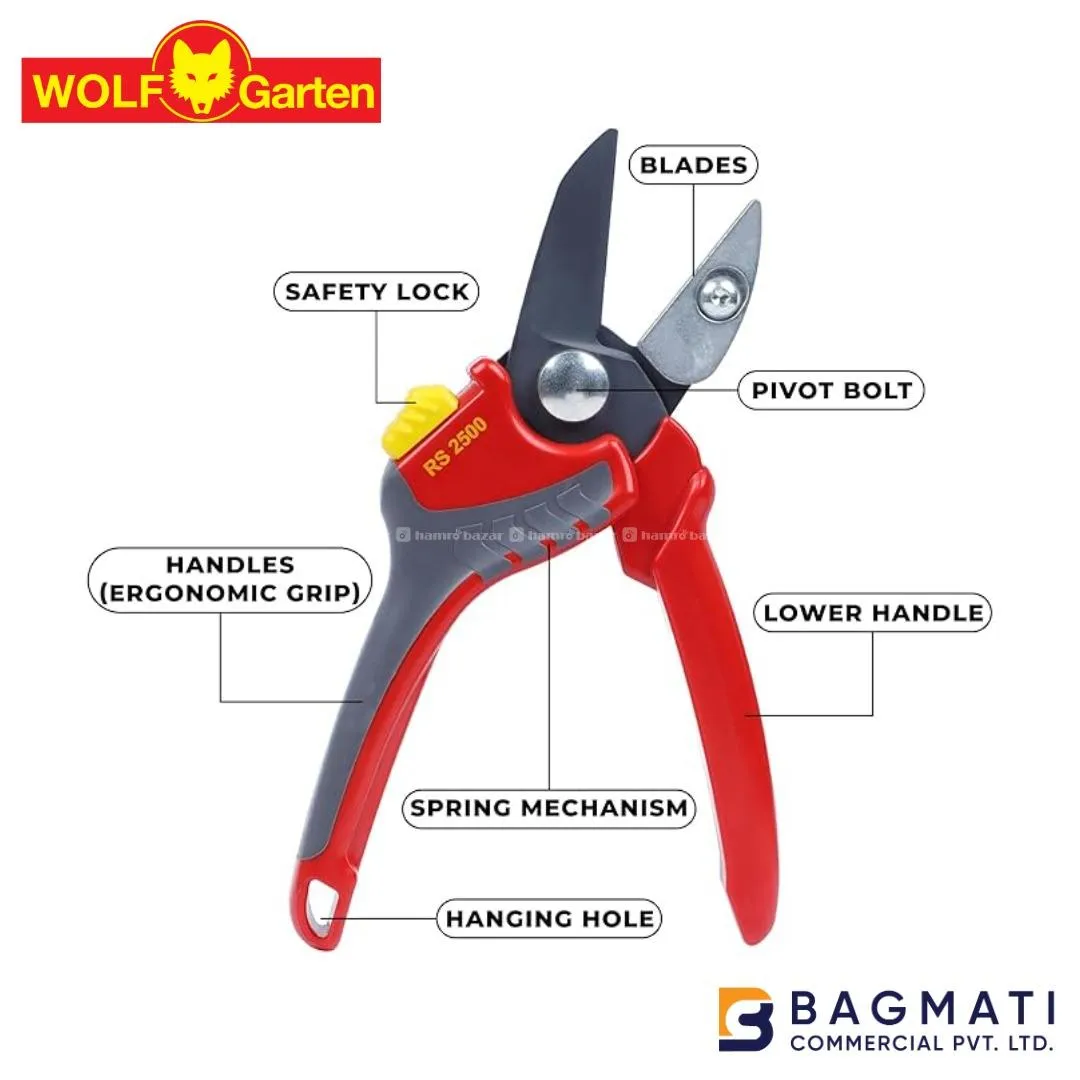 Wolf Garten Frontyard Anvil Shear SecateurRS 2500 2