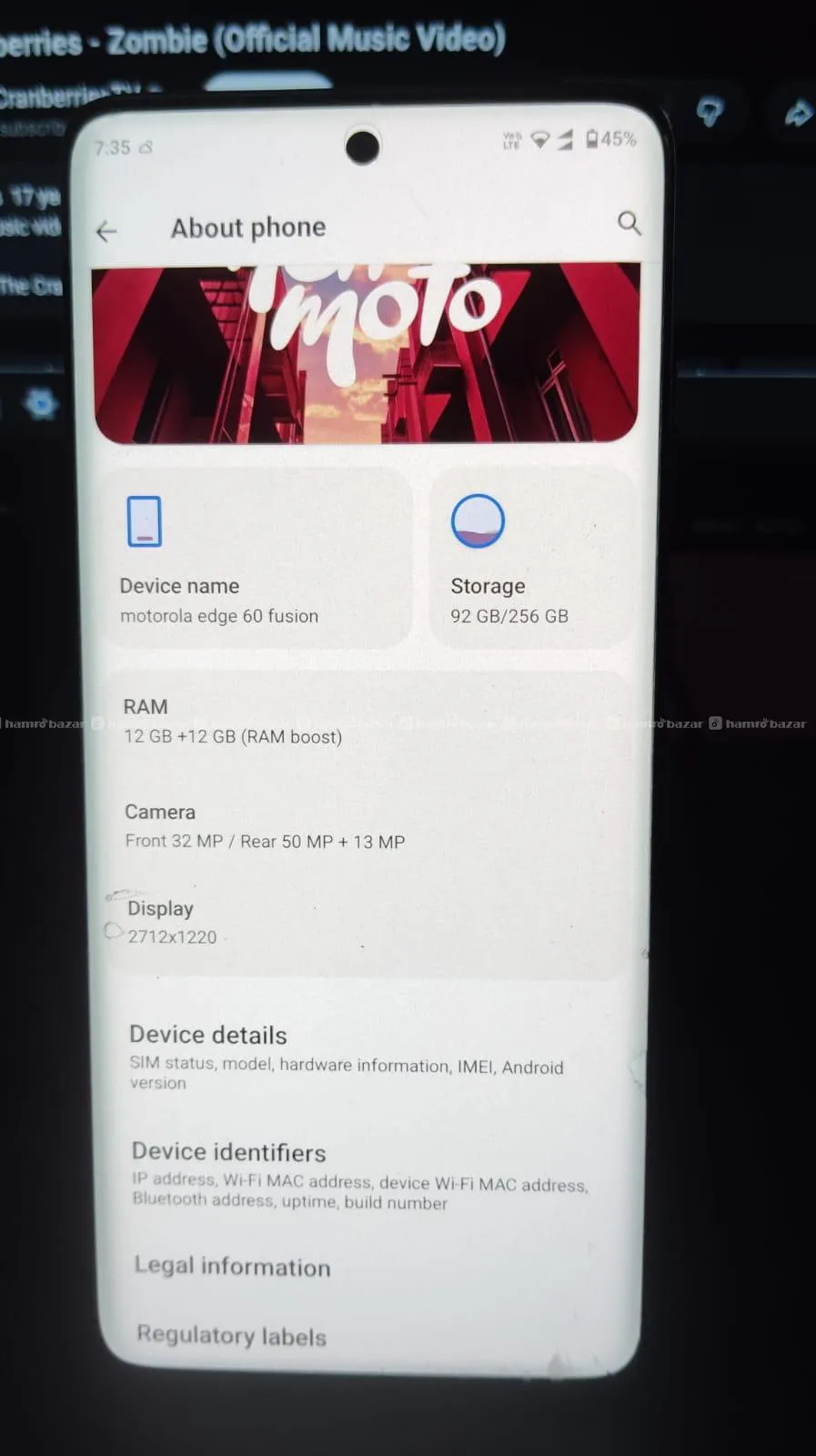 Motorola Edge 60 Fusion  256GB 12GBRAM urgentsell 3
