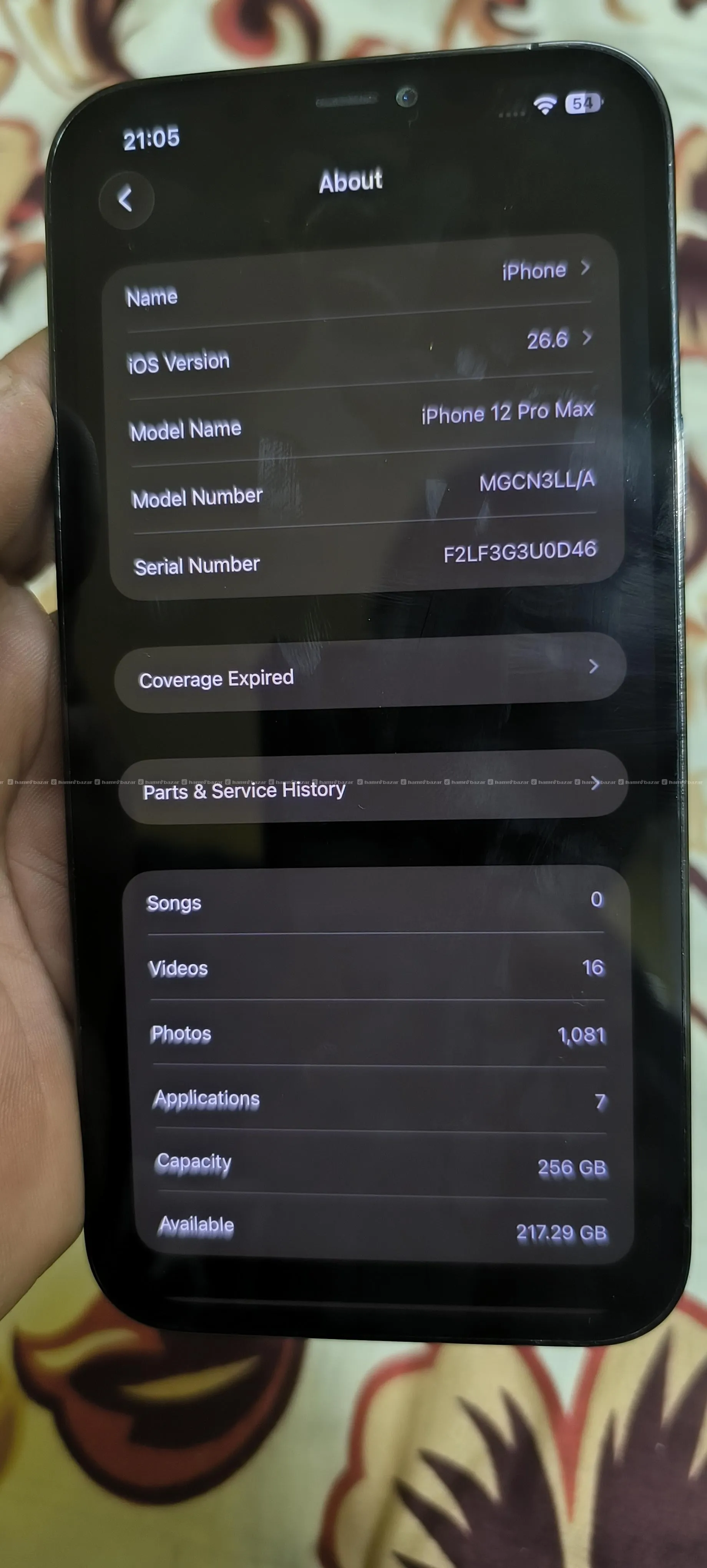 iphone 12 pro max with orginal battery and display 4