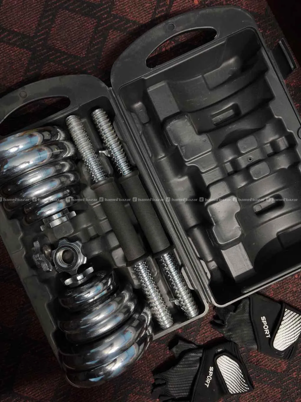 20kg Chrome Dumbell Set 4