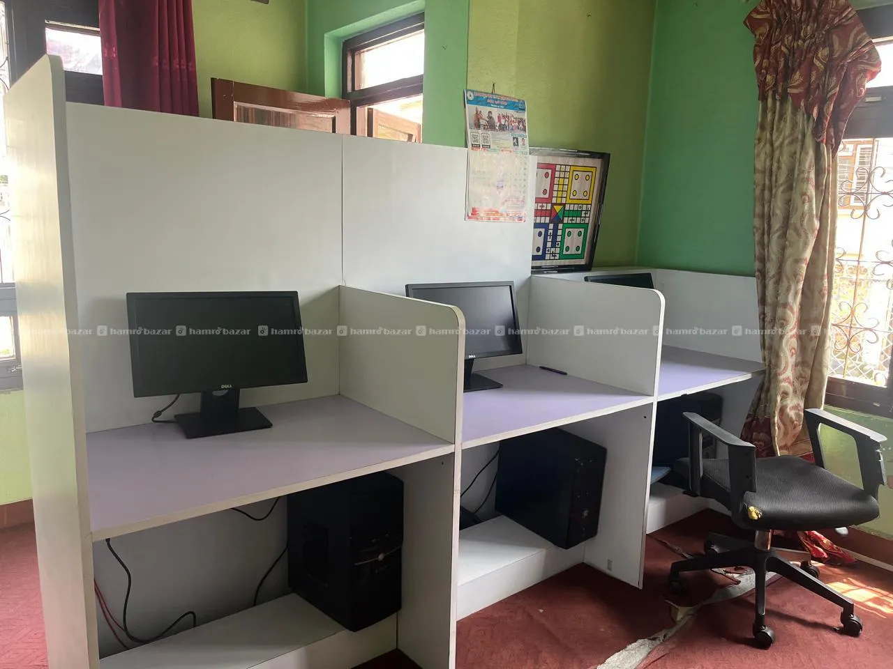 Office Cubicle Wooden White 2