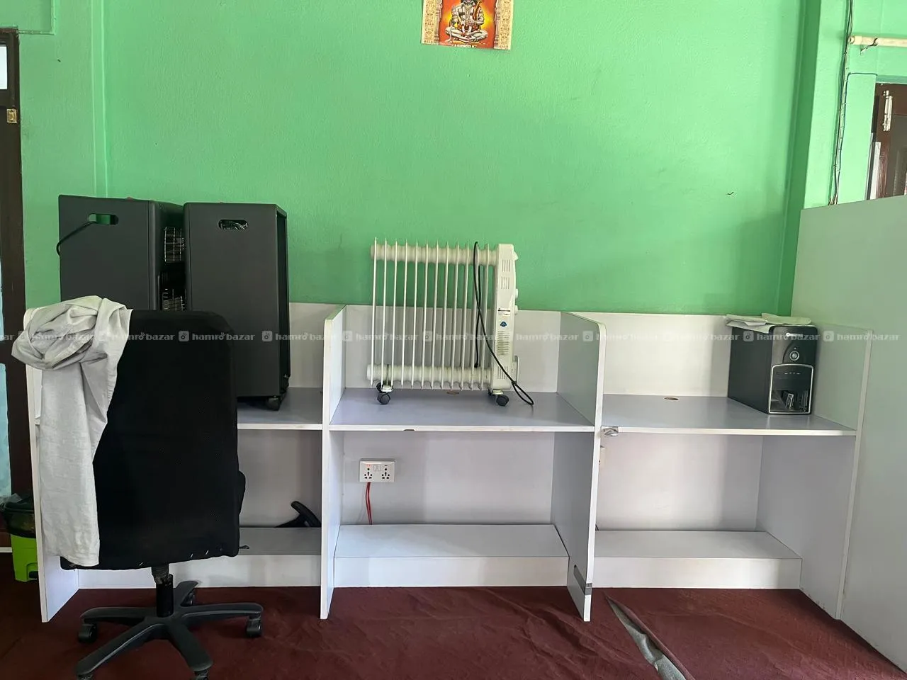 Office Cubicle Wooden White 3