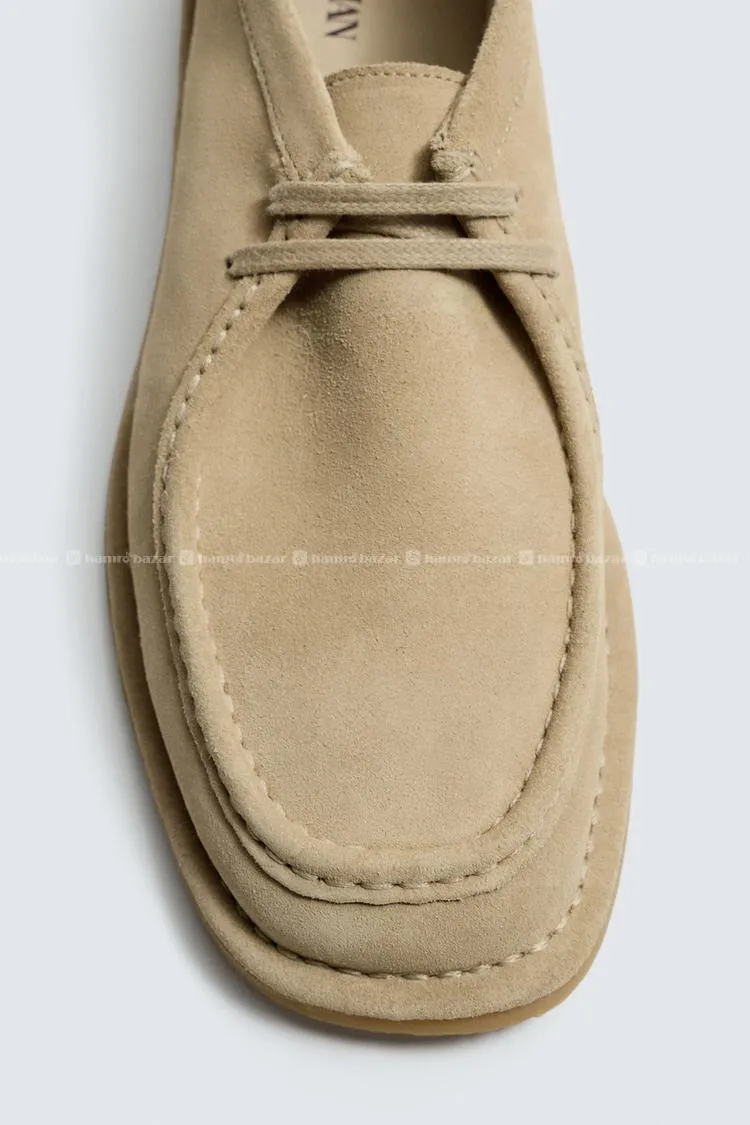 zara leather shoe with a gun sole 6
