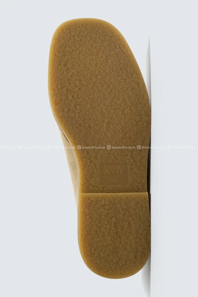 zara leather shoe with a gun sole 4