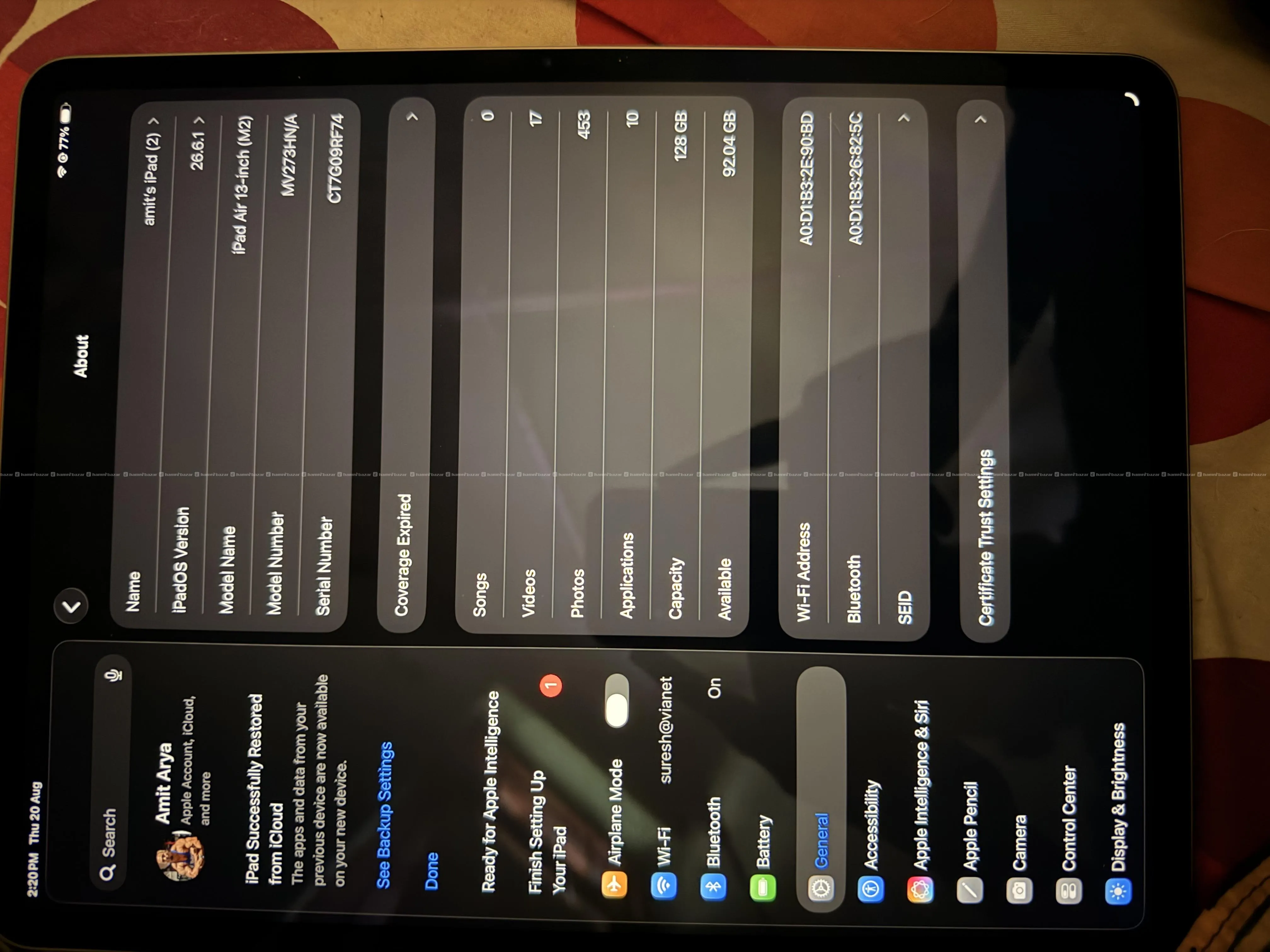 ipad air M2 128GB 13inch WiFi 8