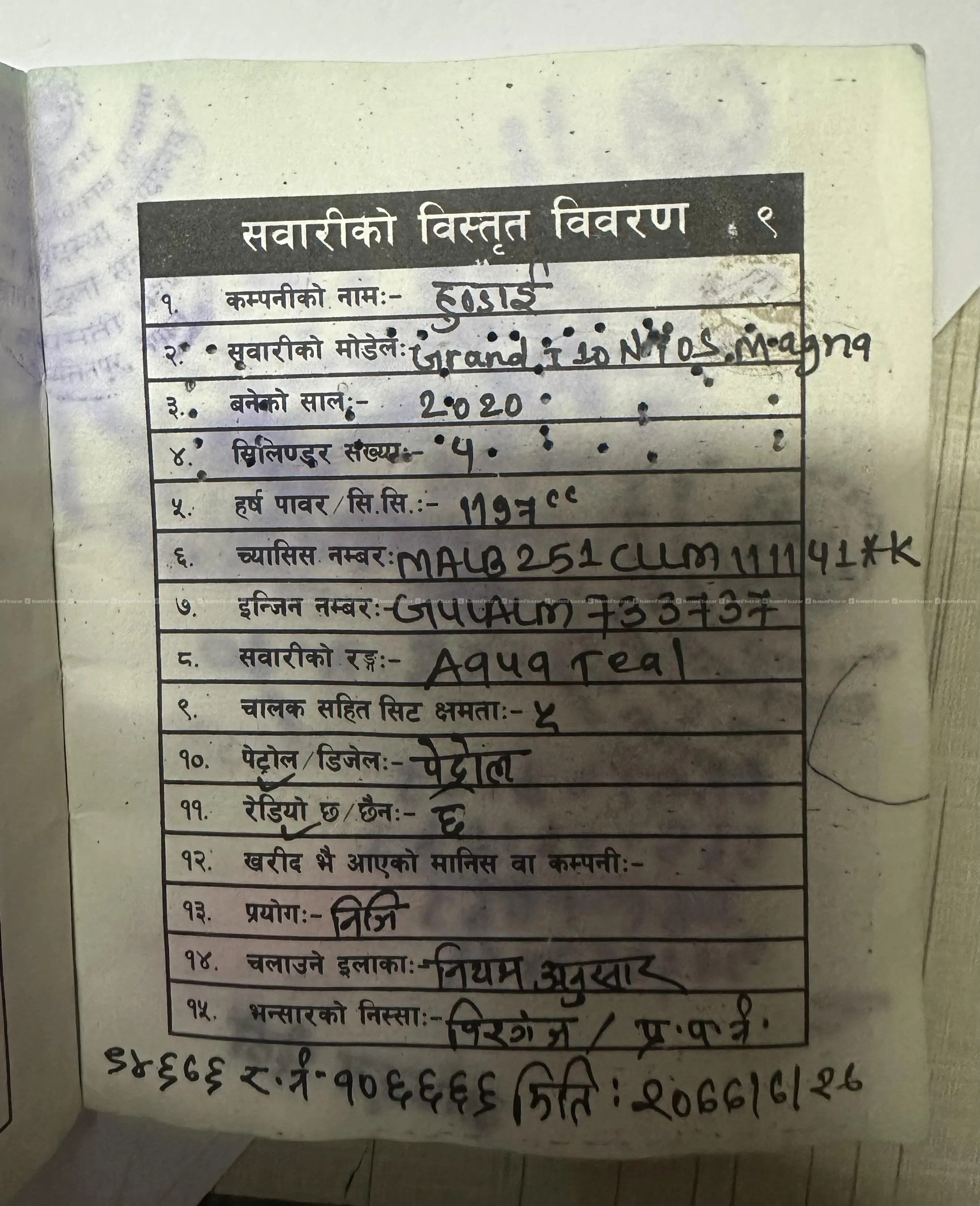 Grand i10 Nios Magna 2020 model Single hand 4