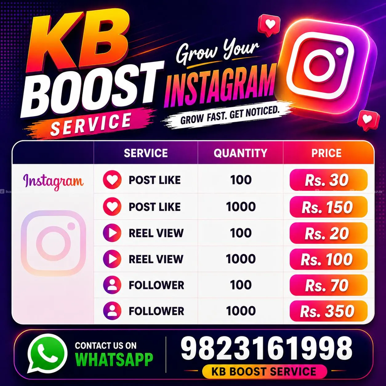 Facebook, Instagram, Tiktok boost - follow like vi 2