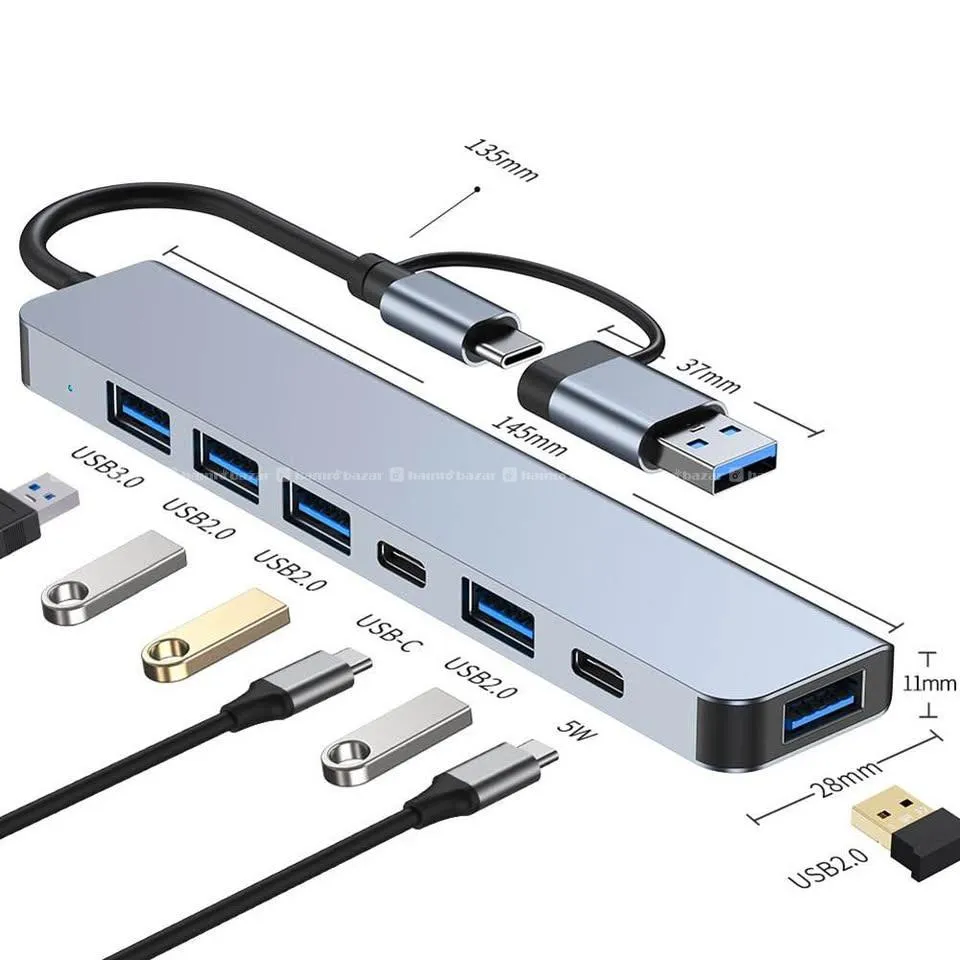 7-in-17-in 1 Type-C Hub for Laptop, Mac & Android 3