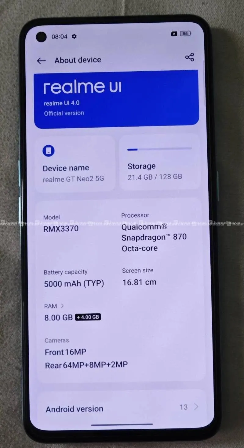 Realme Gt Neo 2 (8/128) 4