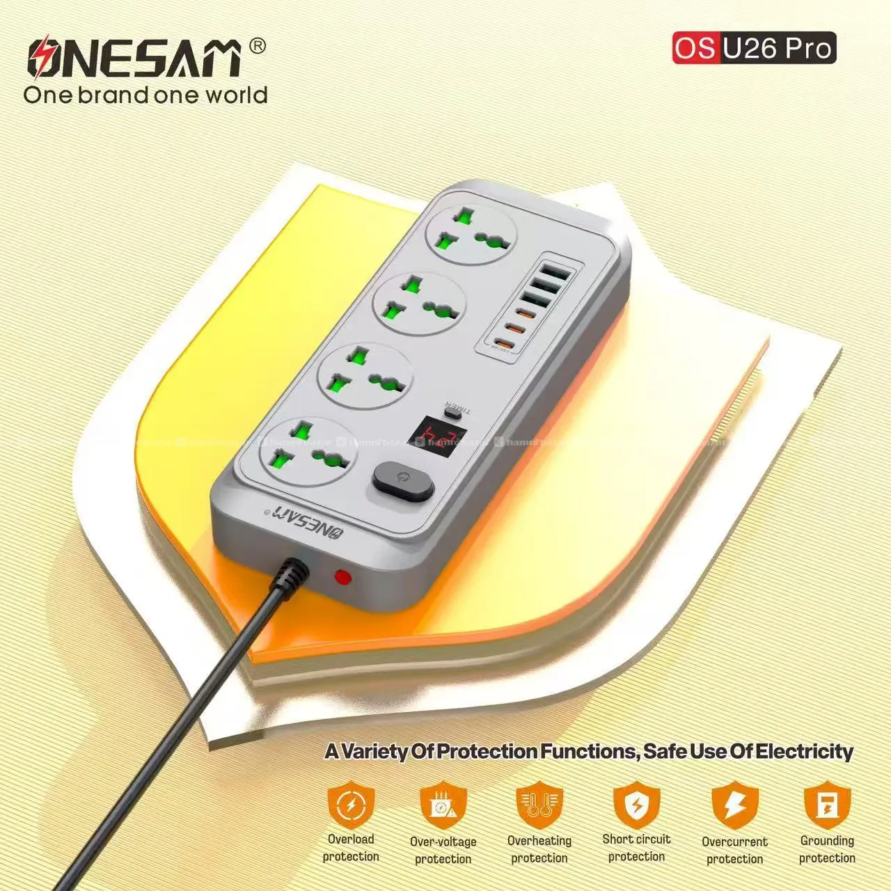 ONE SAM OS-U26 PRO MULTIPLUG With 24 Hour Timer 4