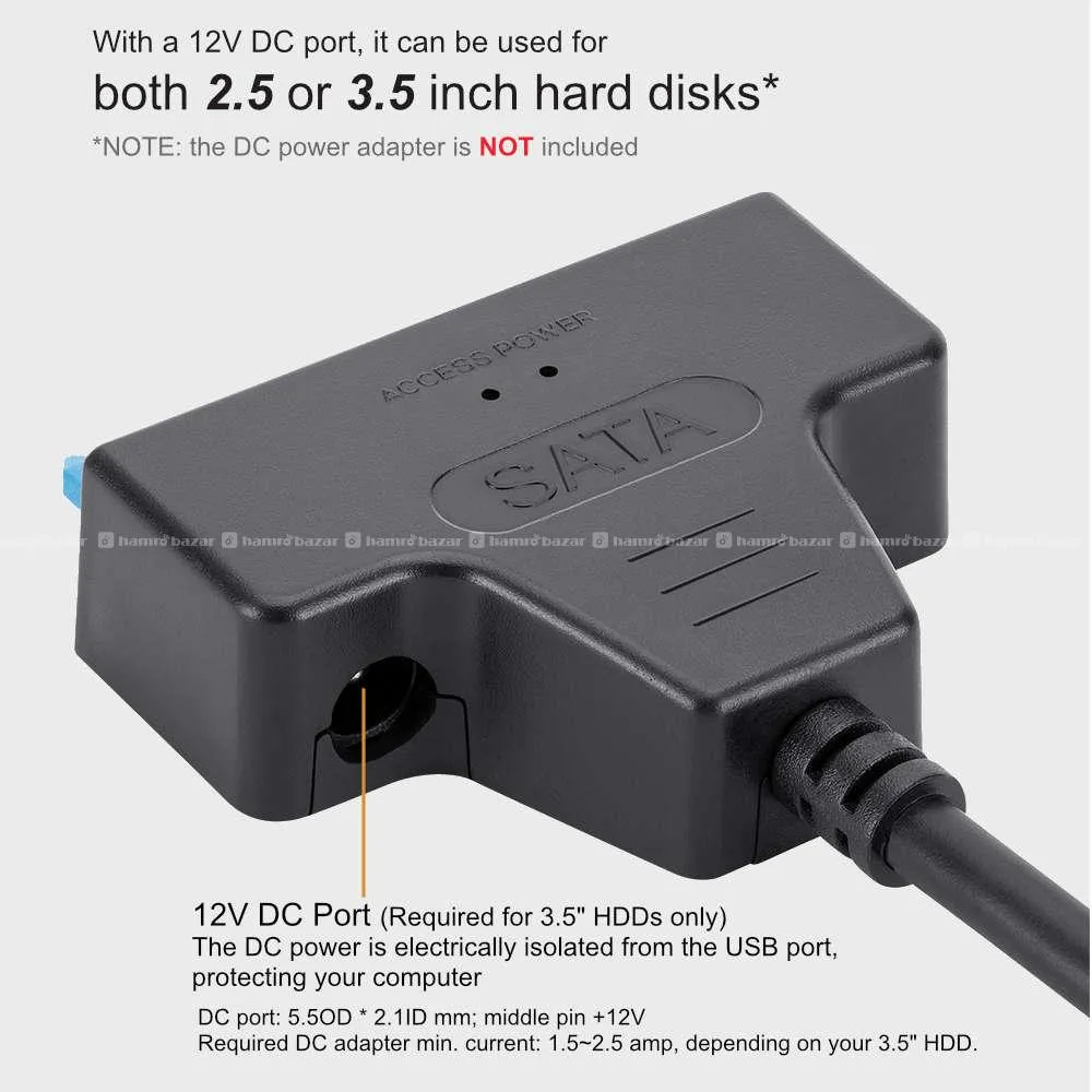 USB 3.0 to SATA/Type-C Adapter Sata Cable 2