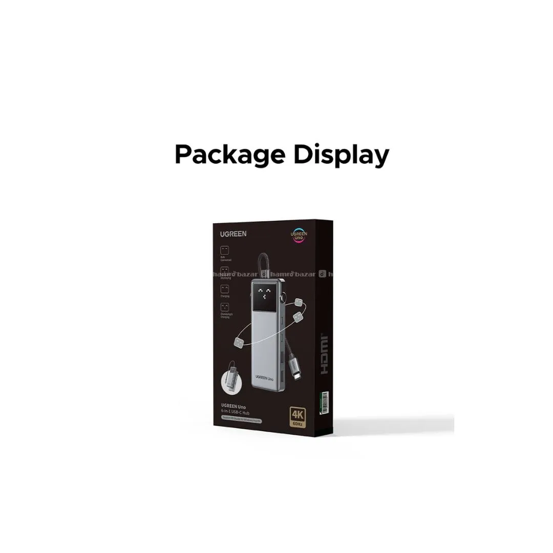 UGREEN Uno 6 in 1 USB C Hub 4k 60Hz 4