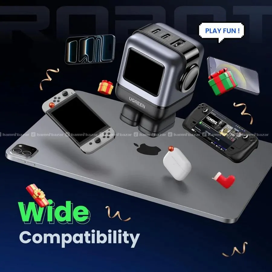 UGREEN 65W Robot Nexode 3 Port Robot GaN Charger 6