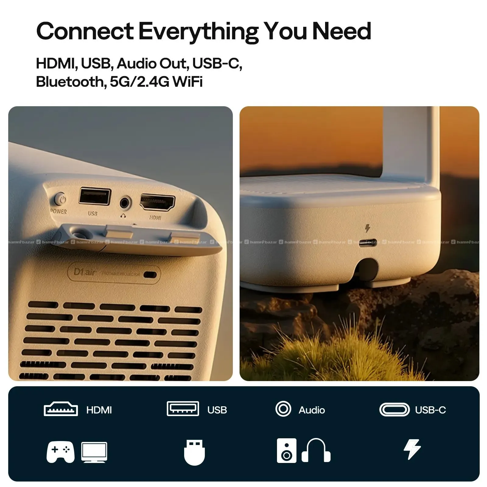 Aurzen EAZZE D1 air Portable Smart Projector 4