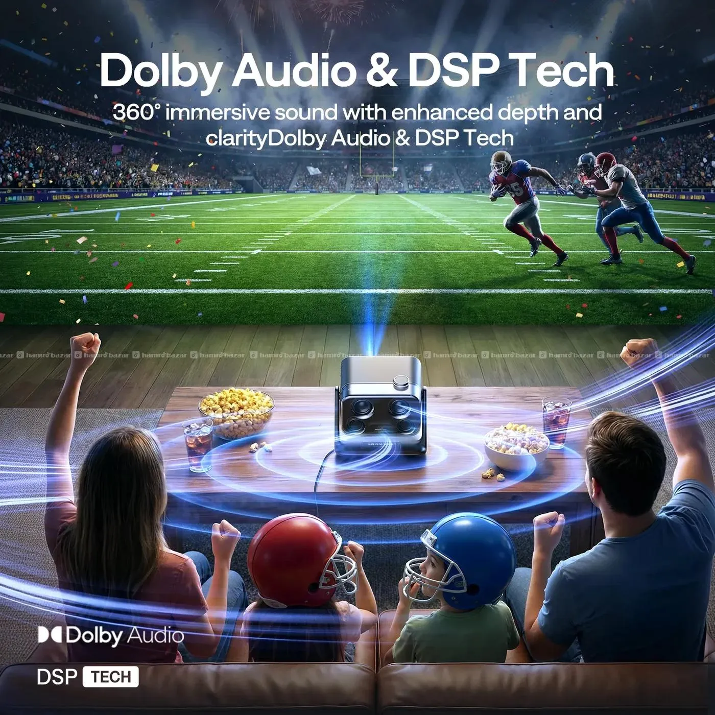 Aurzen BOOM mini Google TV Smart Projector 4