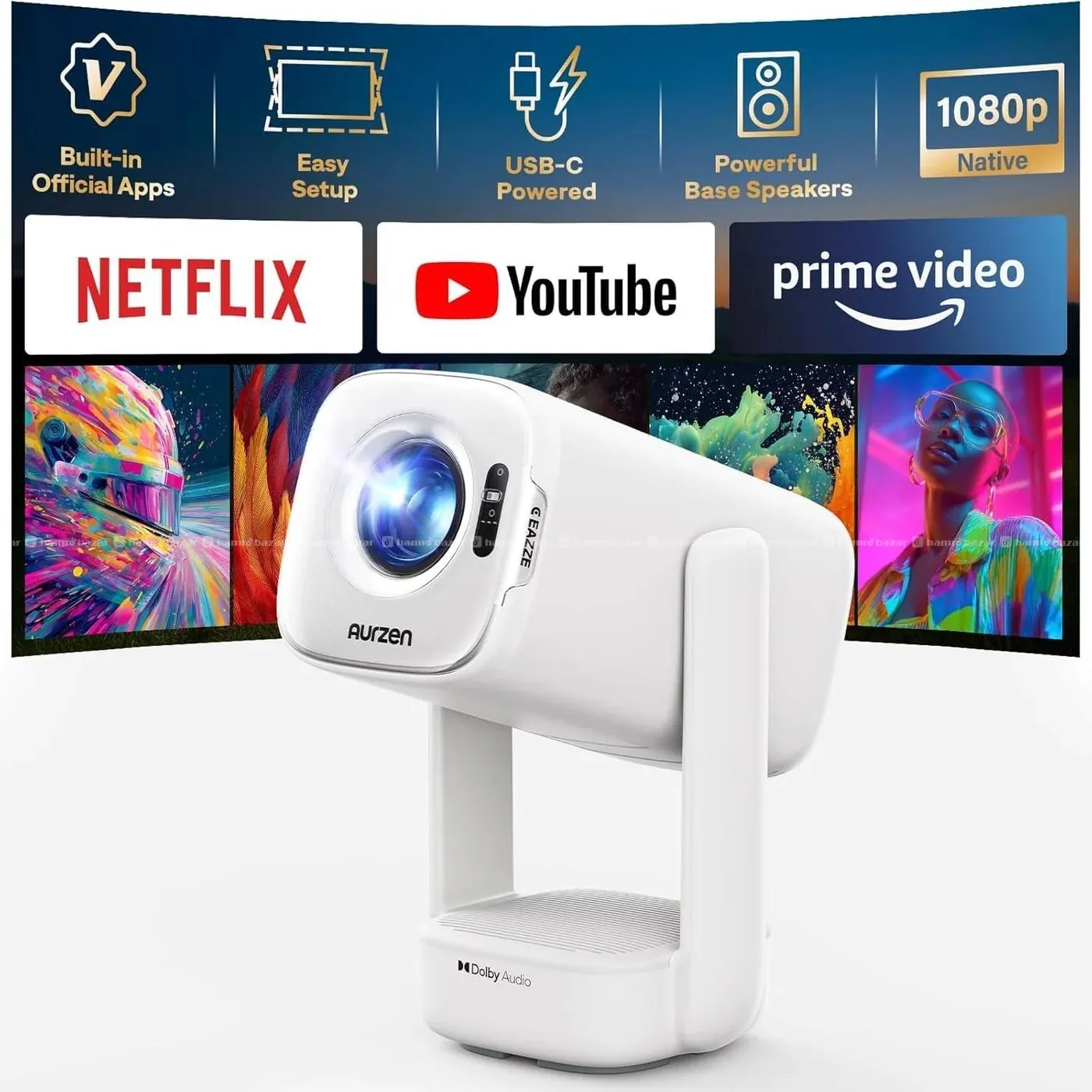 Aurzen EAZZE D1 air Portable Smart Projector 7