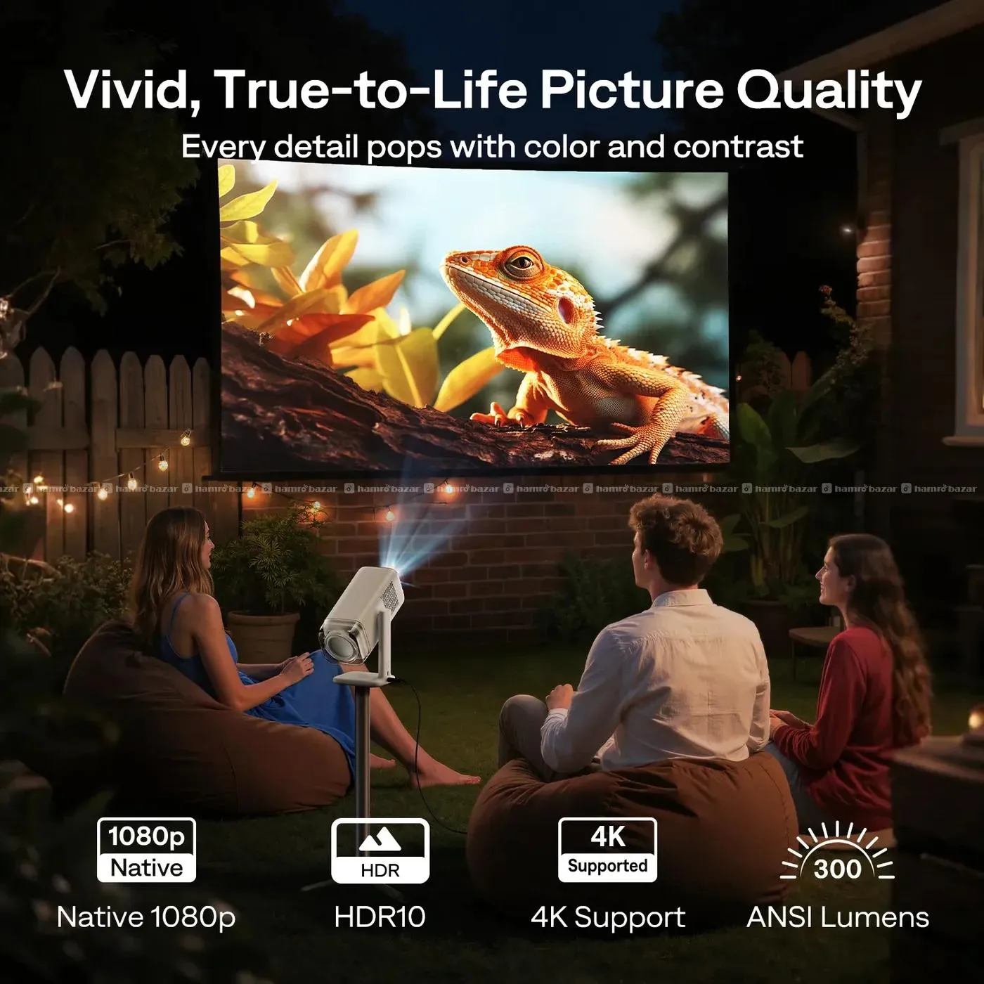 Aurzen BOOM Air Google TV Smart Projector 4