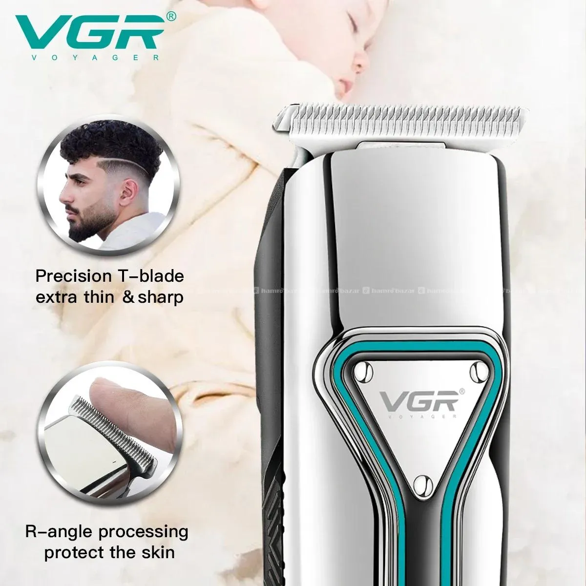 VGR V-008 Professional Cordless Hair Trimmer 2
