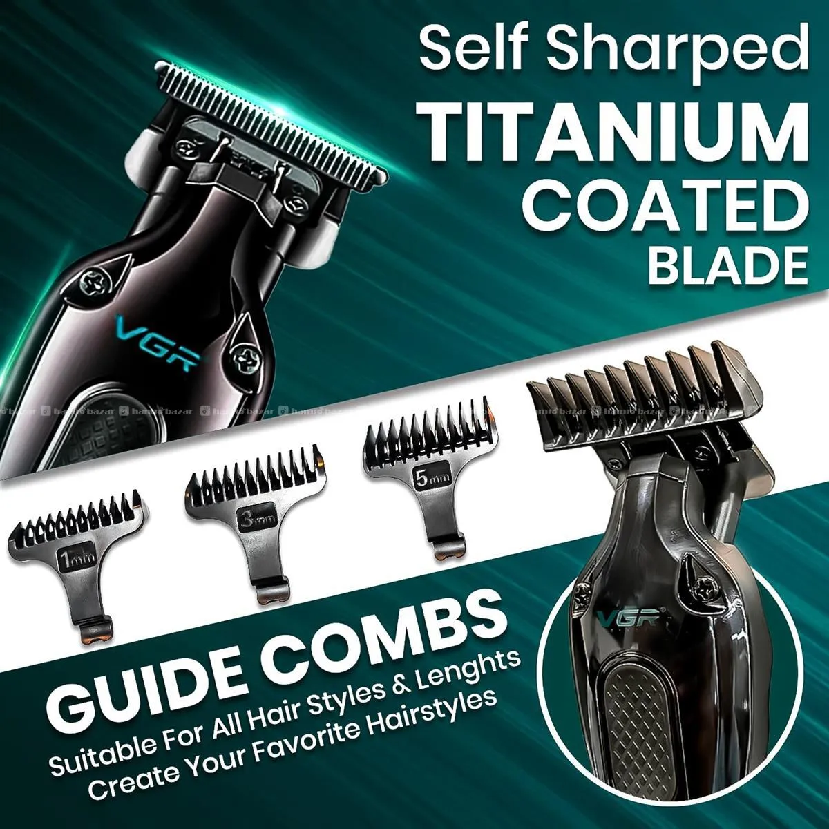 VGR V-998 Professional Cord Cordless Hair Trimmer 5