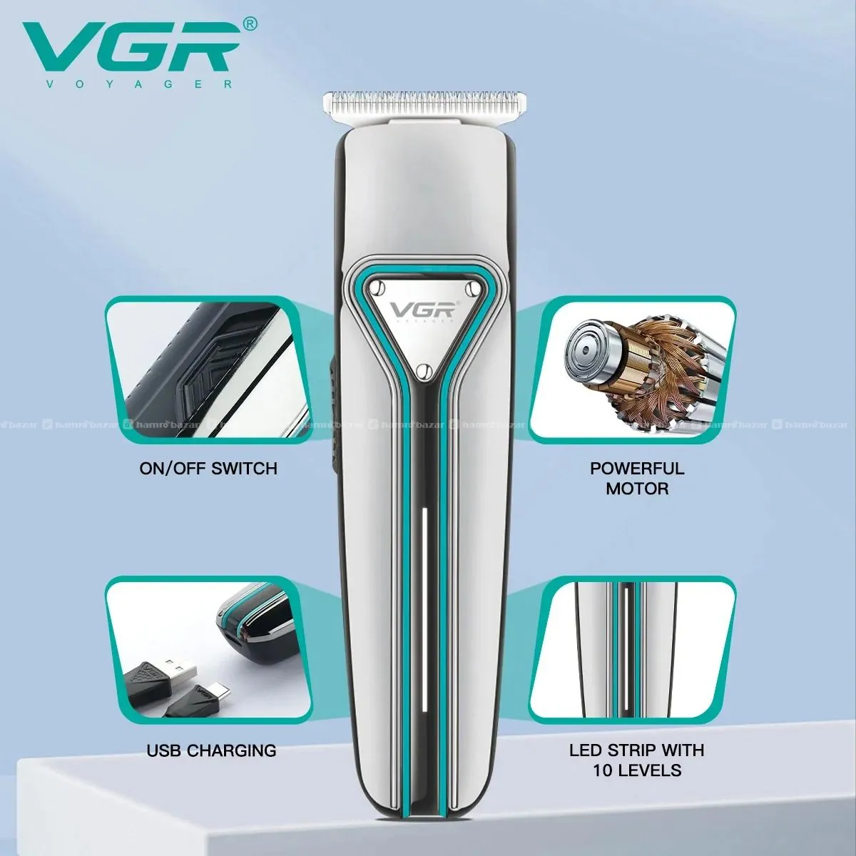 VGR V-008 Professional Cordless Hair Trimmer 3