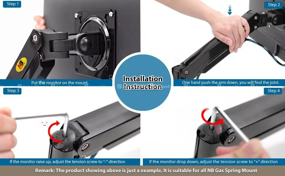 NB North Bayou F160 Dual Monitor Arm for 17′′–27" 5