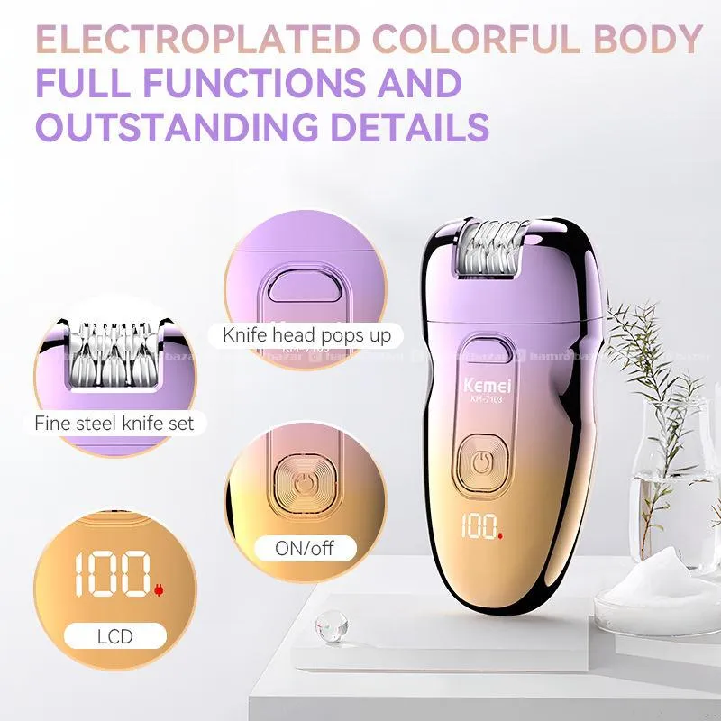 KEMEI KM-7103 3 in 1 Electric Hair Epilator 5