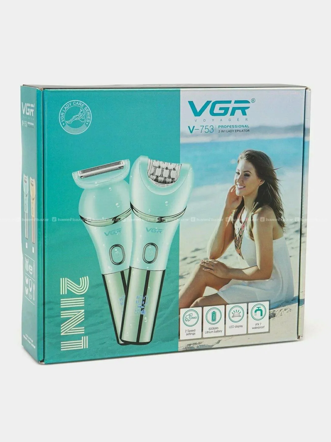 VGR V-753 Professional 2in1 Lady Epilator & Shaver 2