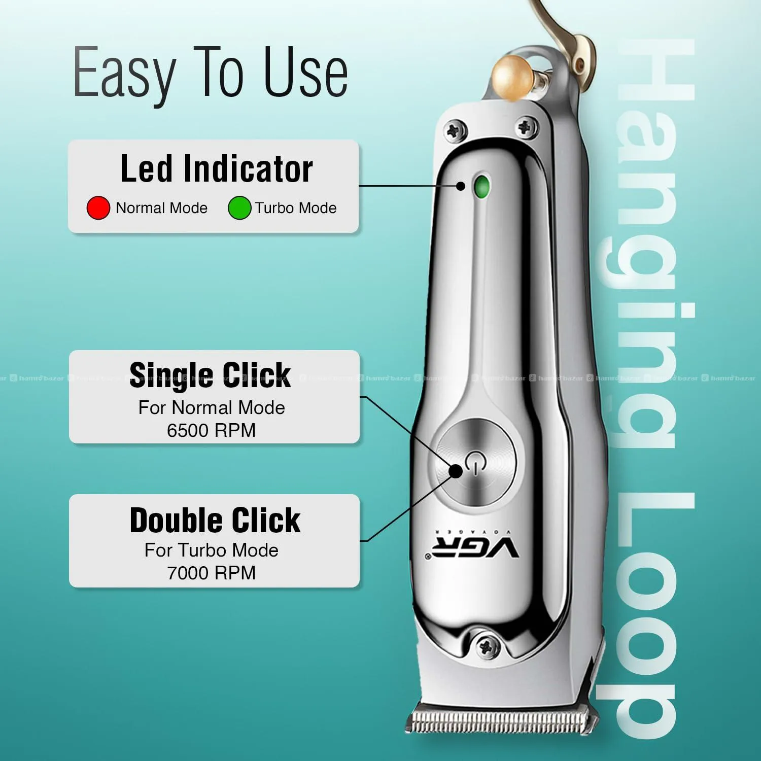 VGR V-071 Cordless Professional Hair Trimmer 4