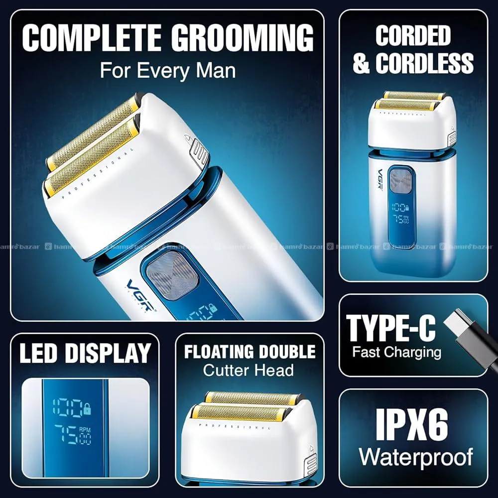 VGR V-362 SUPER TRIM Foil Shaver For Men 7