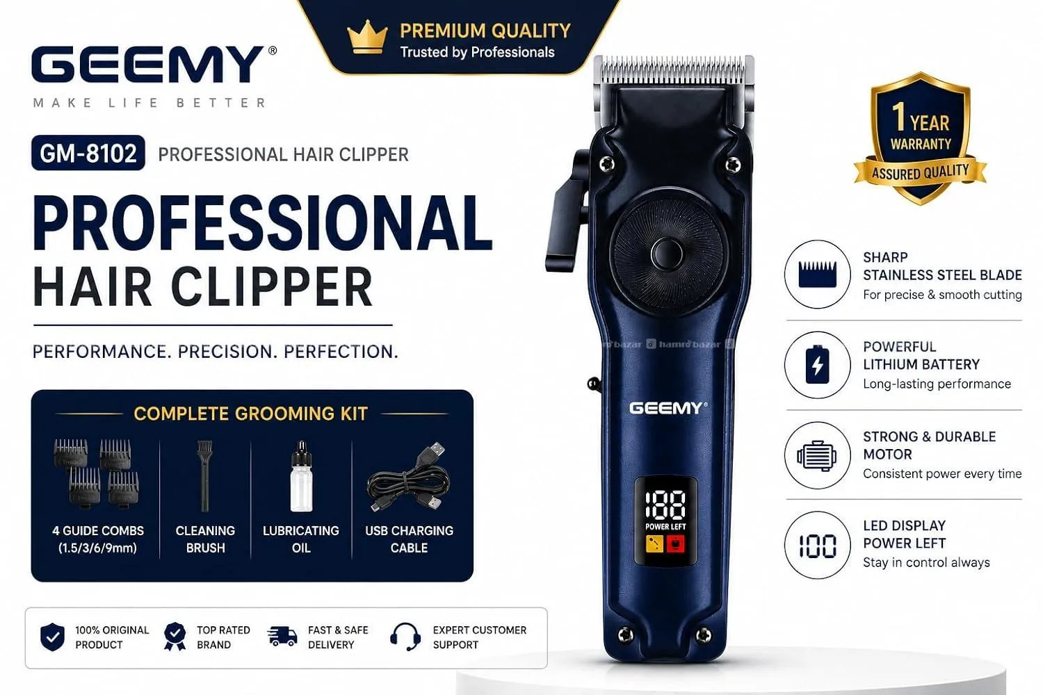 Geemy GM-8102 Professional Hair Clipper for Men 2
