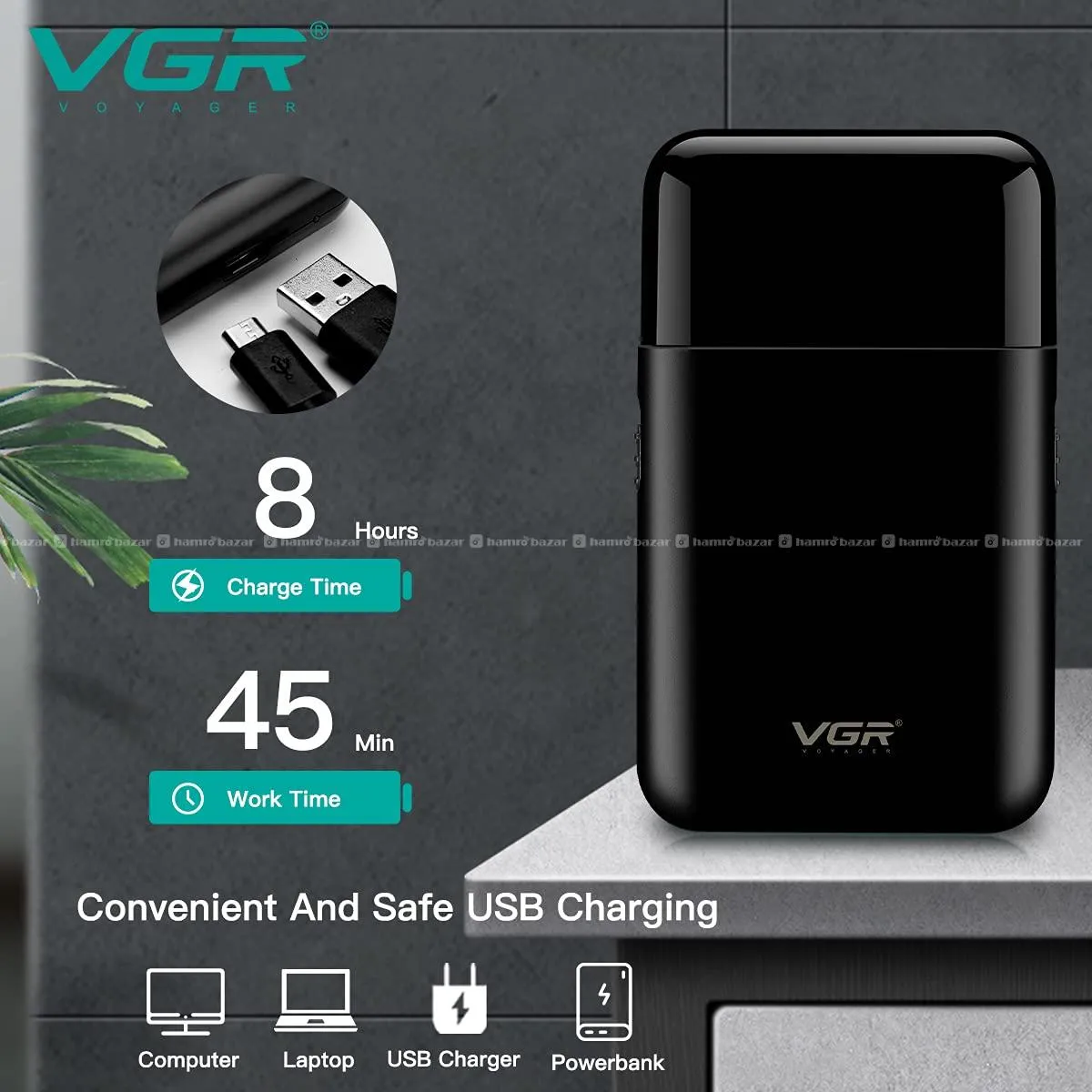 VGR V-390 Professional Electric Ultra Thin Shaver 4