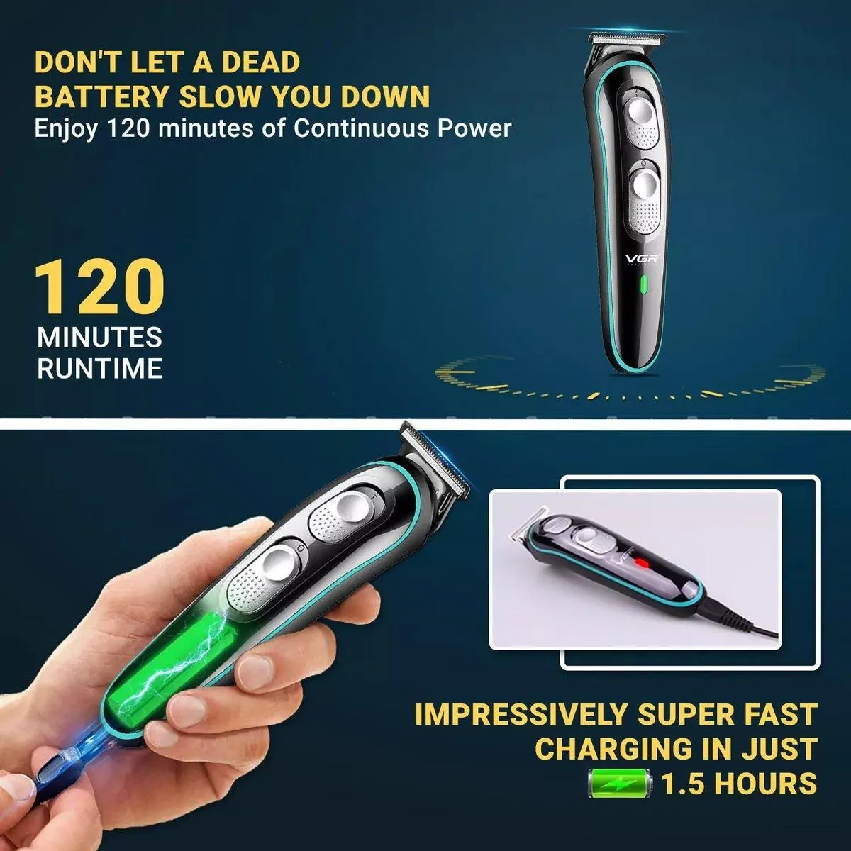 VGR V-055 Professional Hair Trimmer For Men 3