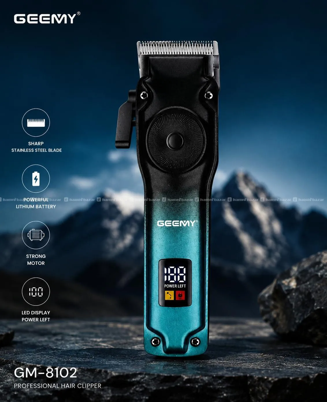 Geemy GM-8102 Professional Hair Clipper for Men 4